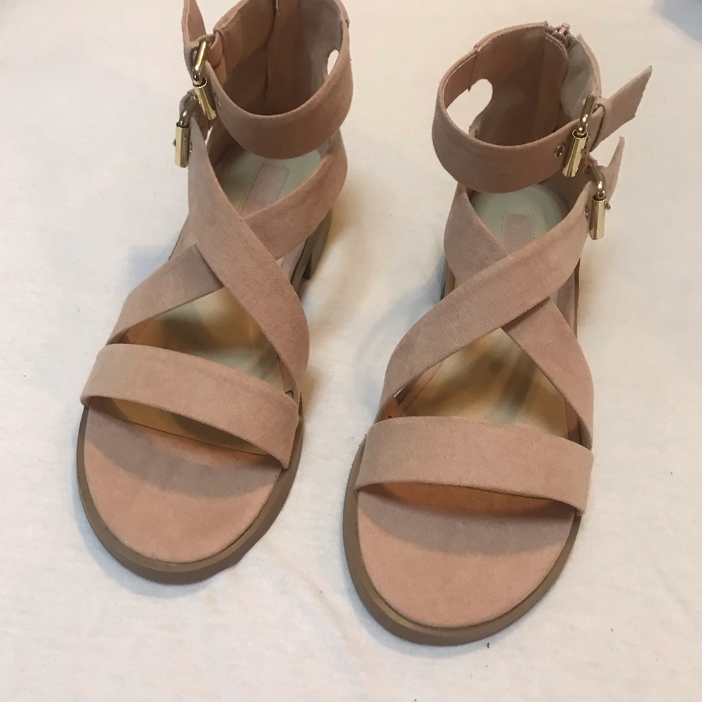 Nude heeled sandals